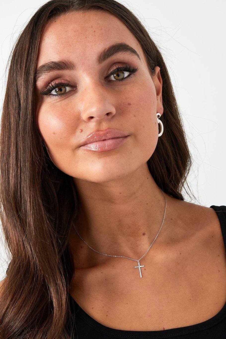 Necklace cross charm - Silver Color color h5Picture2
